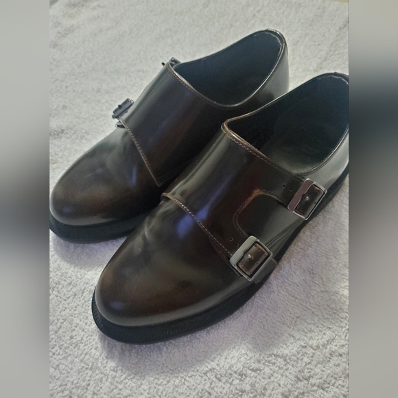 Dr. Marten Pandoras Double Monk Strap Shoes Brown Women's 6US - Picture 5 of 11